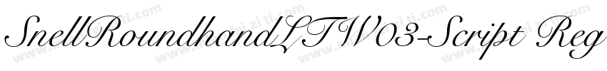 SnellRoundhandLTW03-Script Regular字体转换